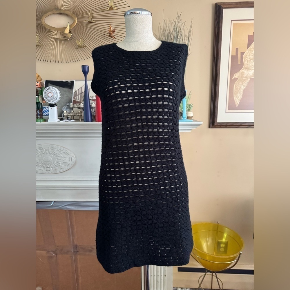 MADELEINE THOMPSON Alexia crochet-knit wool and cashmere-blend mini dress M - Picture 6 of 16